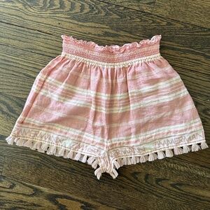 ZIMMERMANN Girls Linen Shorts with Tassel Hem 8Y